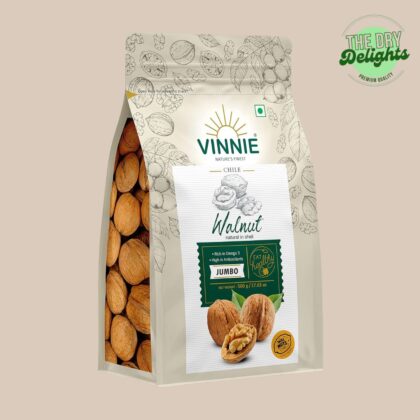 Vinnie Walnut Shell - 500g | Premium Chilean Select Akhrot | Fresh & Crunchy Walnuts Inshell|Natural Raw Whole Dry Fruits Nuts|High In Protein & Anti-Oxidants|Brain Food|Healthy Snack Gift